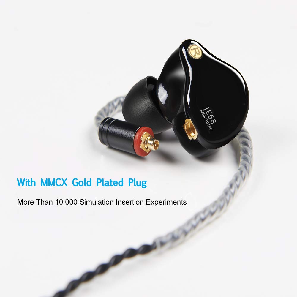 DCMEKA Wired Earbuds in-Ear Headphones for Singers/Drummers/Musicians, Noise Isolating Bass Driven Earphones, Carry Case, Ear Buds Tips, MMCX 3.5MM…