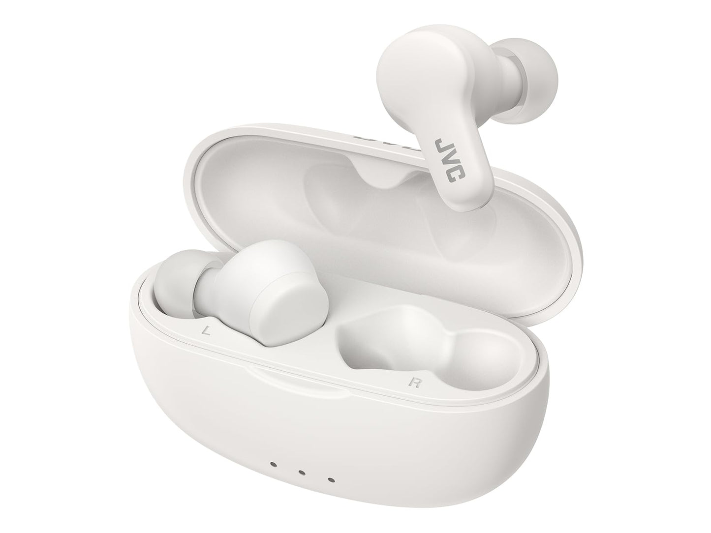 JVC Gumy True Wireless Earbuds, Bluetooth 5.3, Charging Case, 24-Hour Playback, IPX4 Water Resistant, Comfortable Secure Fit with XS/S/M/L Earpieces…