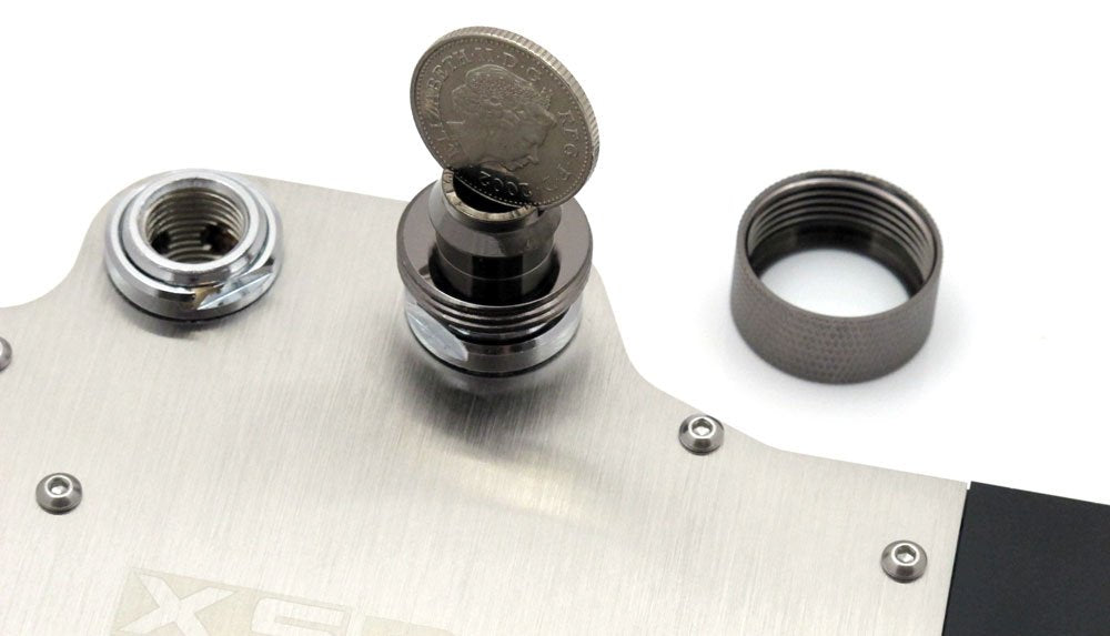 XSPC G1/4" to 1/2" ID, 3/4" OD Compression Fitting V2 for Soft Tubing, Chrome, 4-Pack