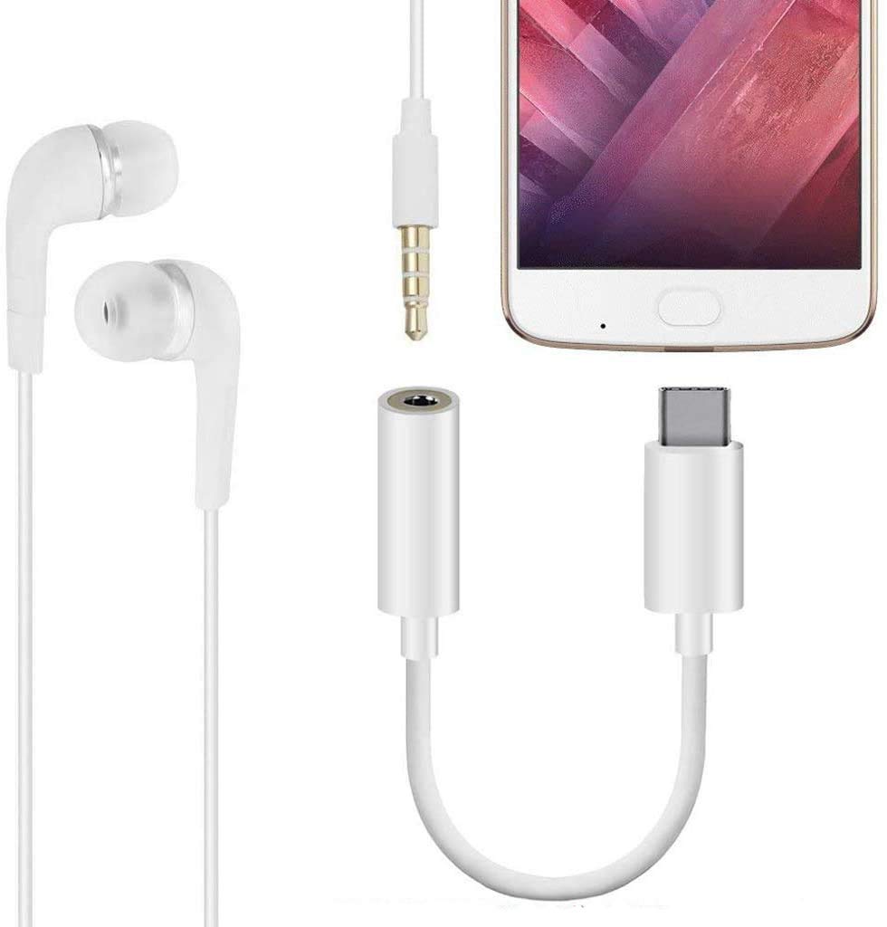 2 Pack USB C to 3.5mm Headphone Jack Adapter Type C Port Audio Aux Cable Dongle Compatible with iPhone 17/16/15/15 Plus/15 Pro/15 Pro Max/iPad/Pixel