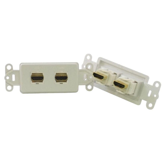 PowerBridge HDMI-2-WH Pass-Thru Decora Insert with Dual HDMI (Each, White)