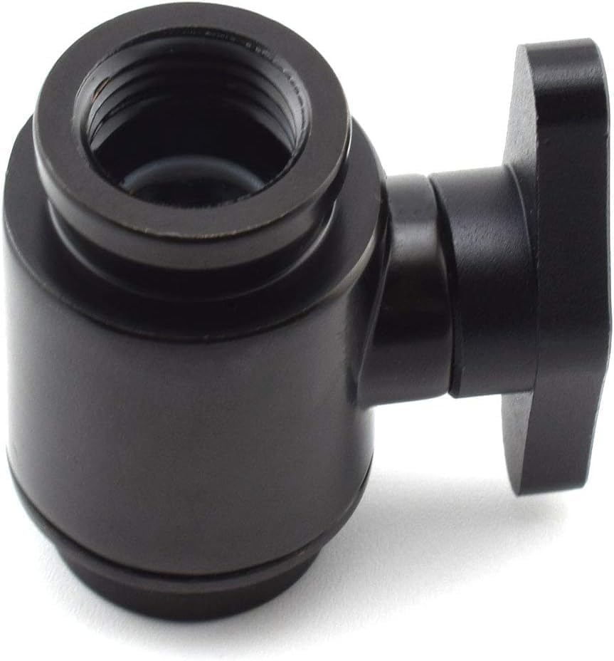 dracaena.io G1/4'' Internal Thread Water Cooling Valve, Brass Body Valve with Aluminium Handle, Pumping Fittings for PC, Shut Off Valve with Full