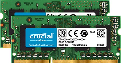 Crucial 8GB Kit (4GBx2), 204-pin SODIMM, DDR3 PC3-12800,
