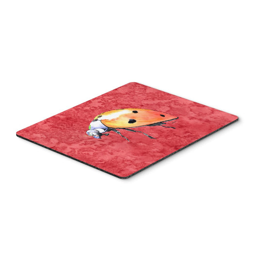 Caroline's Treasures 8868MP Lady Bug on Red Mouse Pad, Hot Pad or Trivet for Home Office Gaming Working Computers Laptop Mouse Mat,Washable Large