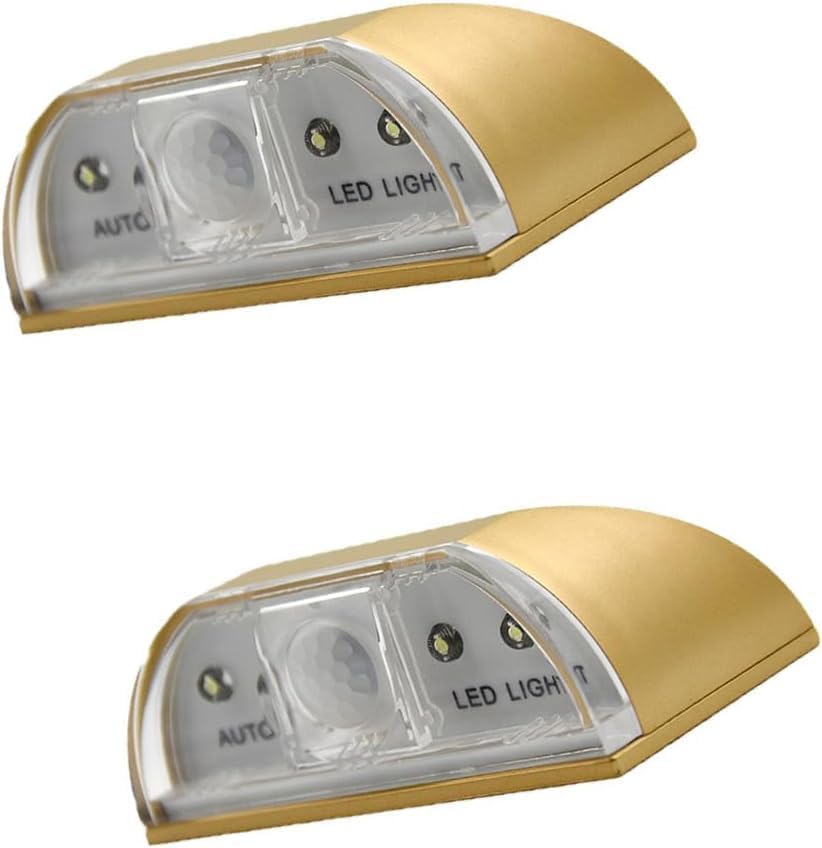 Sqruchel Key Light Door Lights, Small Motion Sensor Light with 4 LED Bulbs, Battery Powered Night Lights for Hallway, Stairway, Kitchen, Closet