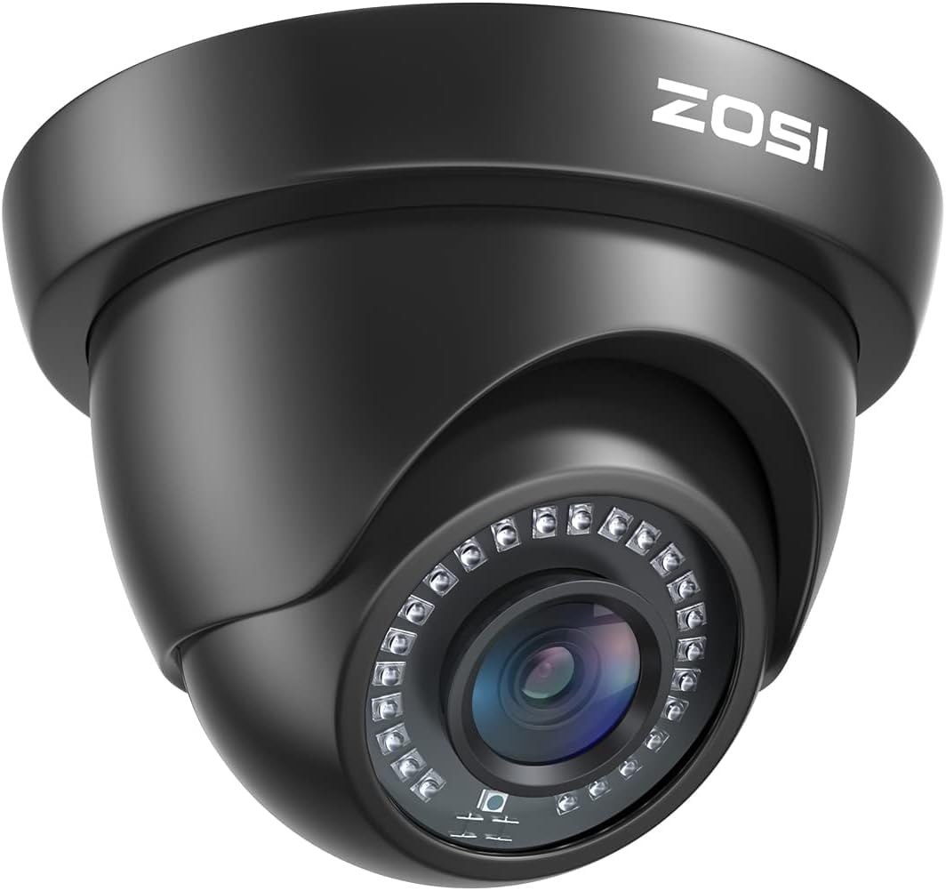 ZOSI 1080P HD Security Camera Indoor Outdoor,1920TVL 2.0MP 4-in-1 HD TVI/CVI/AHD/CVBS CCTV Camera,Weatherproof,80ft IR Night Vision,for