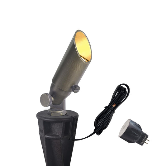 COLOER Mini Size Die-cast Brass Landscape SpotLights Outdoor, 2.5W 12Volt AC/DC Low LED Voltage Spot Light, IP65 Waterproof Light Houses Decorations