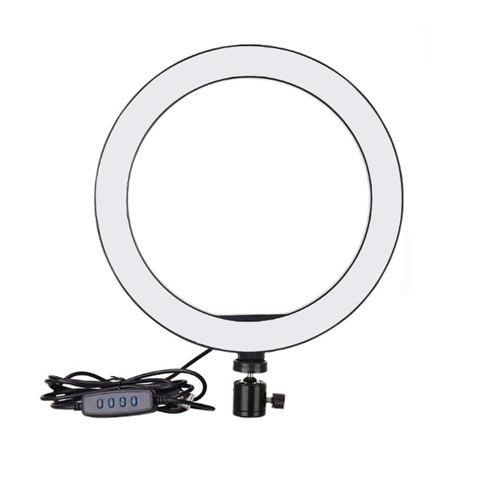 Walway 6 Inches LED Selfie Ring Light with Hot Shoe Adapter for Live Stream/Makeup/YouTube Video/Photography, 3 Light Modes