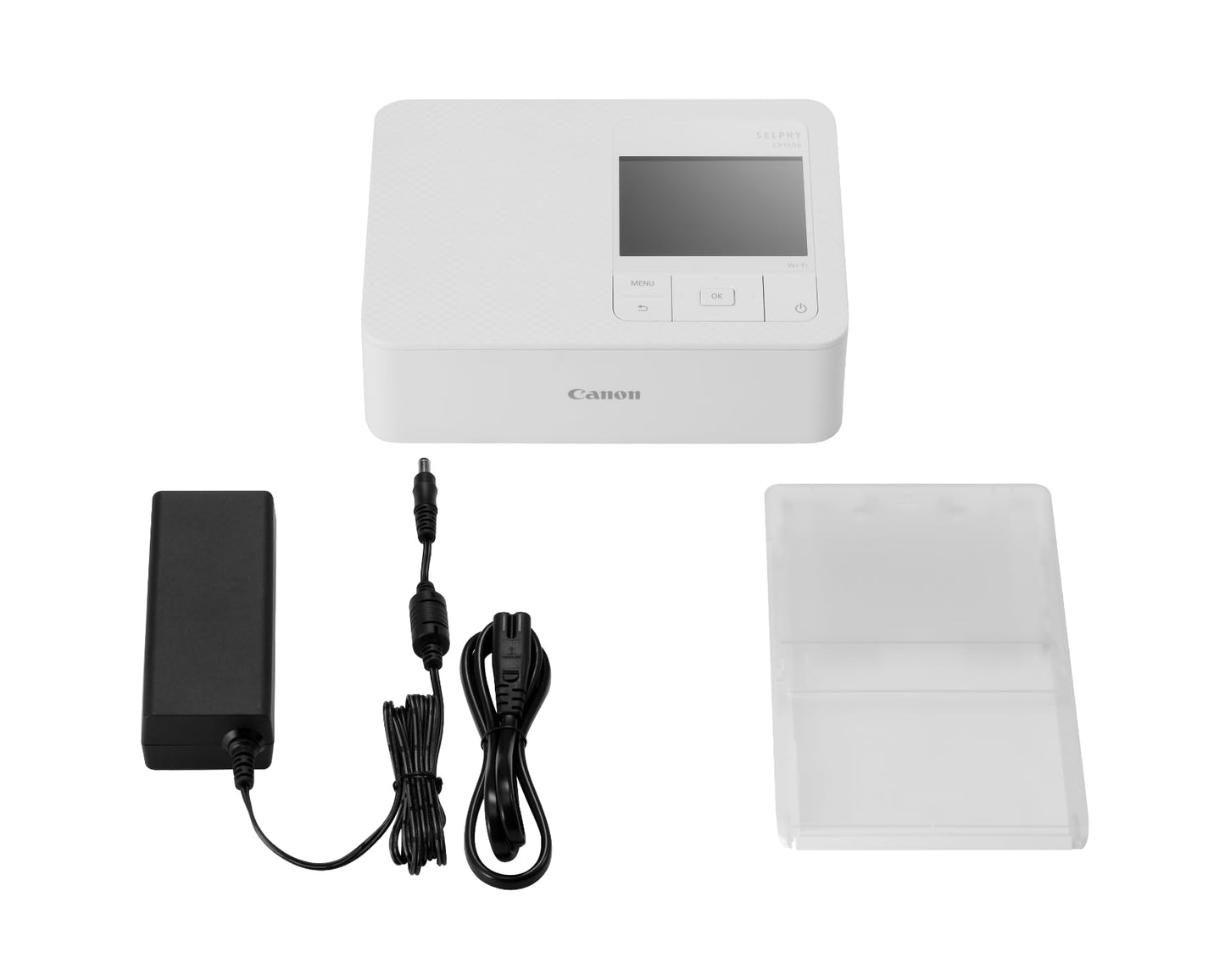 Canon Selphy CP1500 Wireless Compact Photo Printer (White) + RP-108 High-Capacity Color Ink/Paper Set, 4"x6" Prints, 108 Sheets