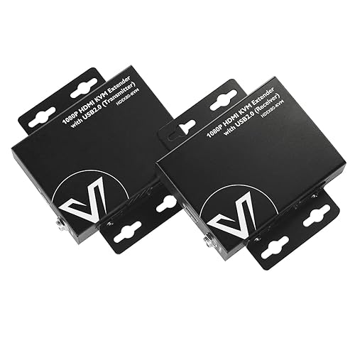 AV Access HDMI KVM USB Extender Over Cat5e/6/6a/7 260ft/80M, 2 USB 2.0 Ports, Zero-Latency, Plug and Play, PoE, No Driver, Supports All Operating