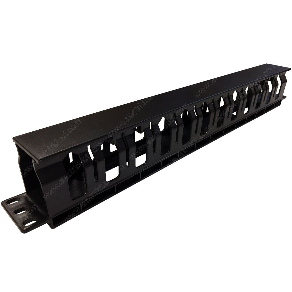 Electriduct 1U 12 Slots Plastic Single Finger Duct Cable Manager Server Rack Wire Management System
