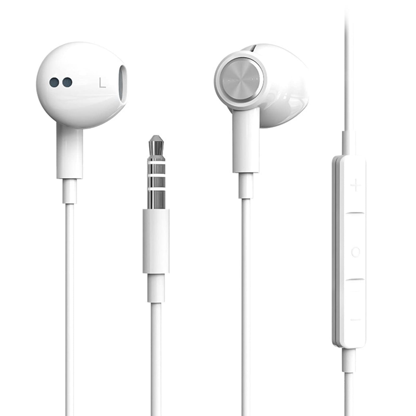 Hi-Res Extra Bass Earbuds Noise Isolating in-Ear Headphones Wired Earbuds with Microphone for iPhone, iPod, iPad, MP3, Huawei, Samsung, Lightweight