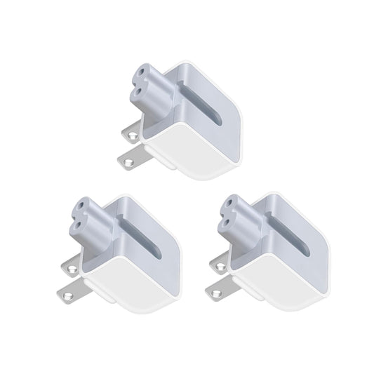 3-Pack Duck Head Wall Adapter Plug，US Standard Plug Duck Head Compatible with Mac Book/Phone/i Pod/i Book Power Adapter