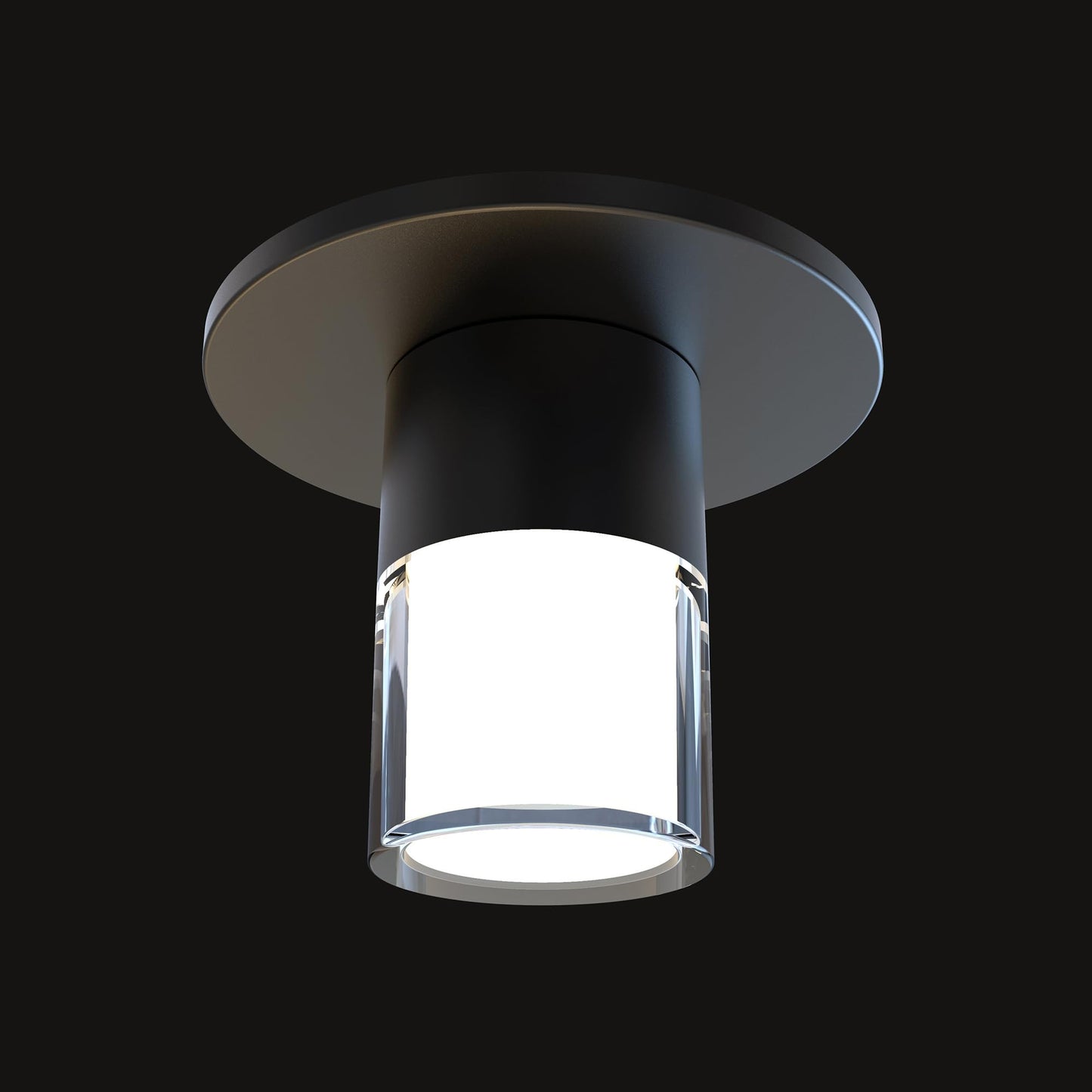 WAC Lighting Twist-N-Lite LED 3.5in Surface Mount Cylinder Ambient Light with 5CCT Selectable Color Temperature in Black