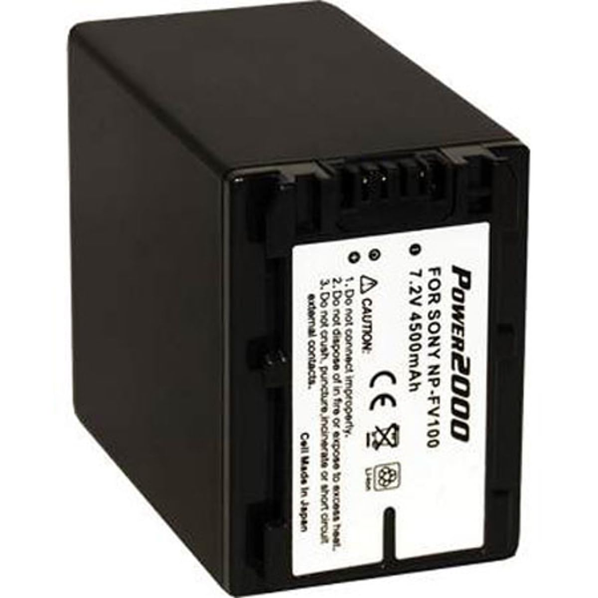 Power 2000 ACD771 Replacement Lithium-Ion 7.2v, 4500mAh Camcorder Battery for Sony NPFV100
