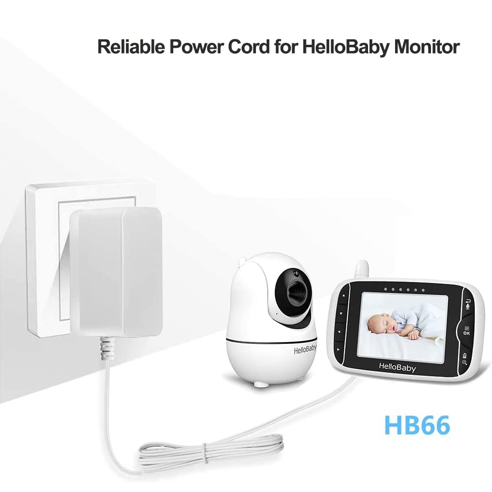 6V Power Charger Cord for HelloBaby HB32 HB28 H24 HB32RX RJ-AS060600U003, DXR-5 Breg D0660 Baby Monitor Charger, GPX PC308B PC332B PC108B PC800…