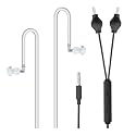 SafeSleeve EMF Protection Anti Radiation Free Air Tube Headphones: Reduces EMF Radiation 5G, Aluminum Metal Earbuds with Microphone & Volume Control