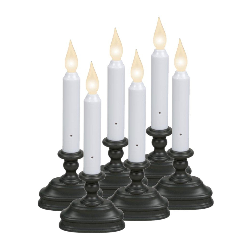 Xodus Innovations FPC1520A Battery Operated LED Window Candles with Dusk to Dawn Sensor, Aged Bronze/Black, (Pack of 6)