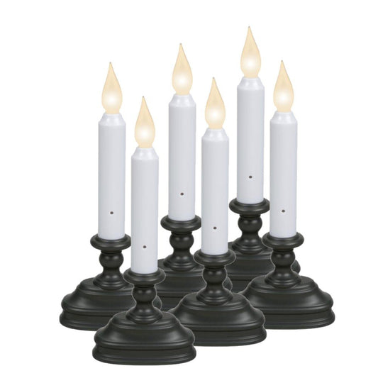 Xodus Innovations FPC1520A Battery Operated LED Window Candles with Dusk to Dawn Sensor, Aged Bronze/Black, (Pack of 6)