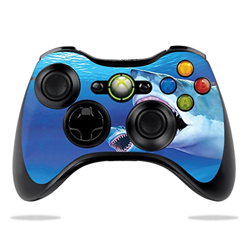 MightySkins Skin Compatible with Microsoft Xbox 360 Controller - Great Whites | Protective, Durable, and Unique Vinyl Decal wrap Cover | Easy