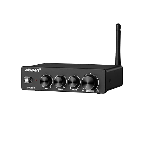 AIYIMA A01 Pro 100W x 2 Power Amplifier Bluetooth 5.1 Class D Amp TPA3116 2.0/2.1 Channel Stereo Amplifier Receiver Mini Speaker Amp with 3.5mm AUX