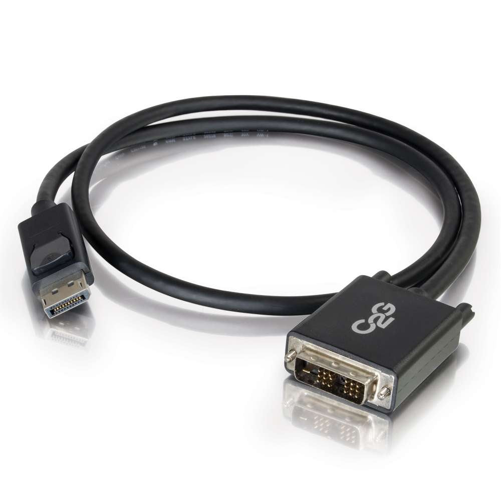 C2G Display Port Cable, Display Port to DVI, Male to Male, Black, 6 Feet (1.82 Meters), Cables to Go 54329