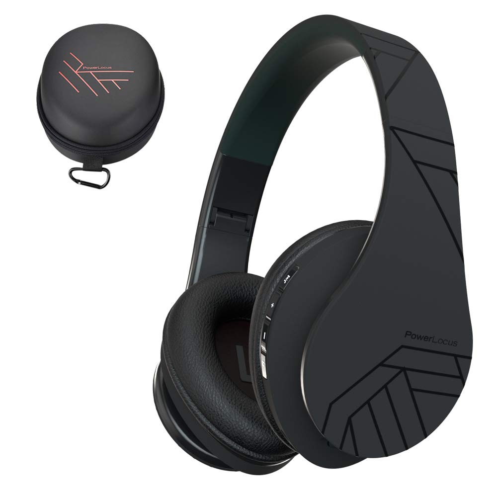 PowerLocus Bluetooth Over-Ear Headphones, Wireless Stereo Foldable Headphones Wireless and Wired Headsets with Built-in Mic, Micro SD/TF, FM…