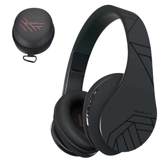PowerLocus Bluetooth Over-Ear Headphones, Wireless Stereo Foldable Headphones Wireless and Wired Headsets with Built-in Mic, Micro SD/TF, FM…
