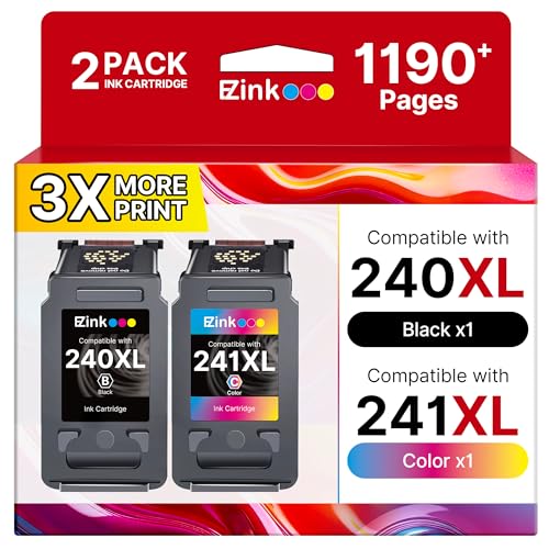 E-Z Ink PG-240XL/CL-241XL Replacement for Canon 240XL 241XL Ink Cartridge