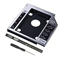 ThtRht Optical Drive to Hard Drive Caddy Bracket 2nd HDD SSD Enclosure Universal 9.5mm SATA Port Case Adapter Converter Tray for DELL SFF HP Laptop