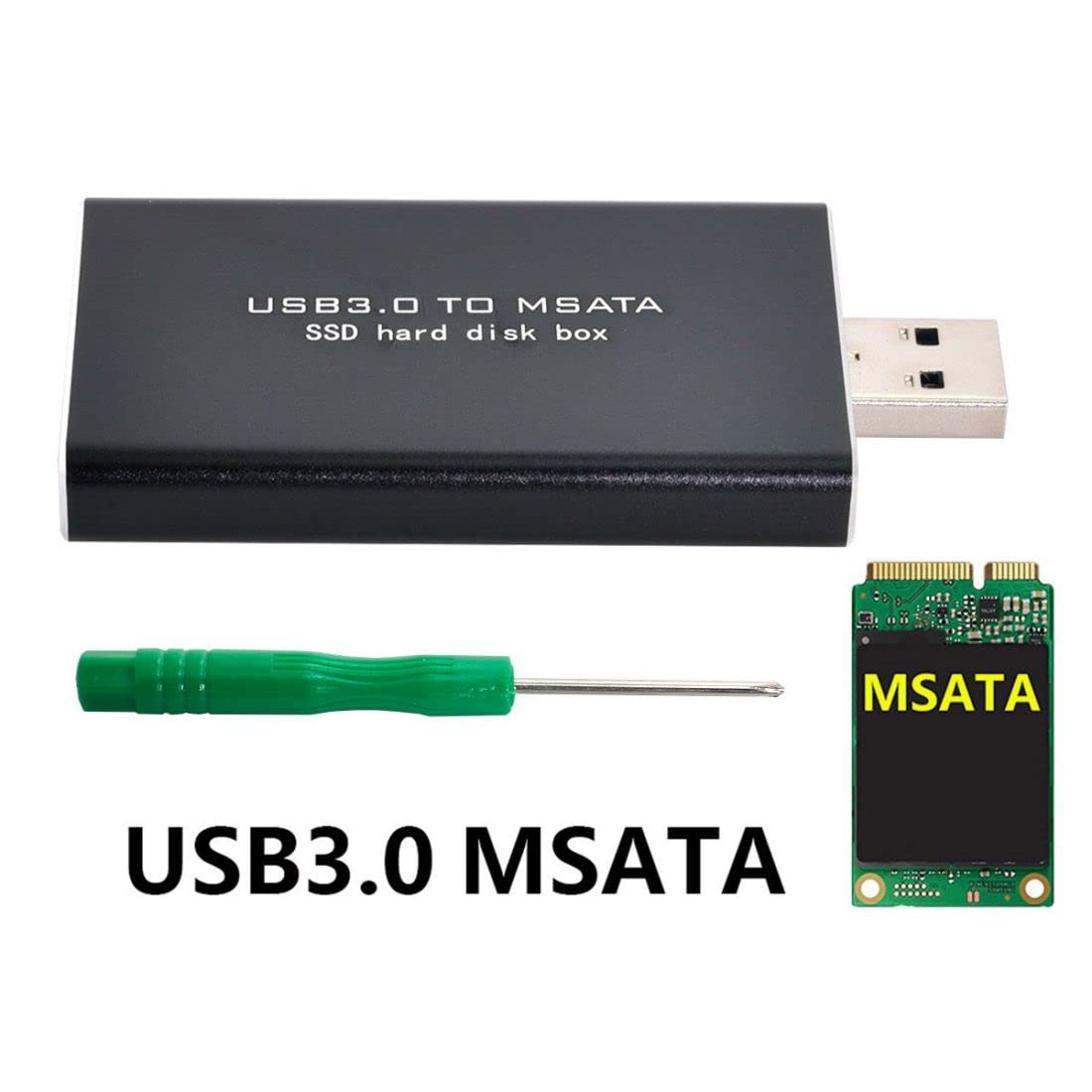 chenyang USB 3.0 to mSATA SSD Hard Disk Box Mini PCI-E 1.8" mSATA 52Pin Enclosure Adapter