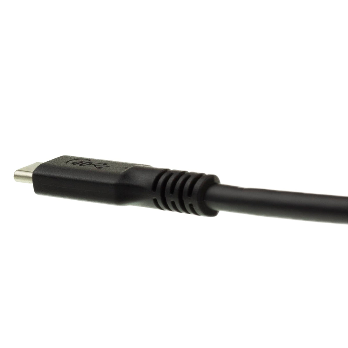 CableWholesale USB4 40Gbps 100 watt Fast Charging Cable, USB Type C Male to Male, Thunderbolt 3 Compatible, PVC Jacket, Black, 1 Feet