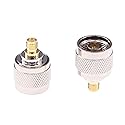 RFaha 2pcs N Male to SMA Female RF Coax Adapter N to SMA Coaxial Connector(F41-2)