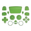 WPS Replacement Clip Shell Touch Pad Thumbsticks Dpad R1 L1 Trigger Buttons w/Accent Rings Set for PS5 Playstation Controller (Green)