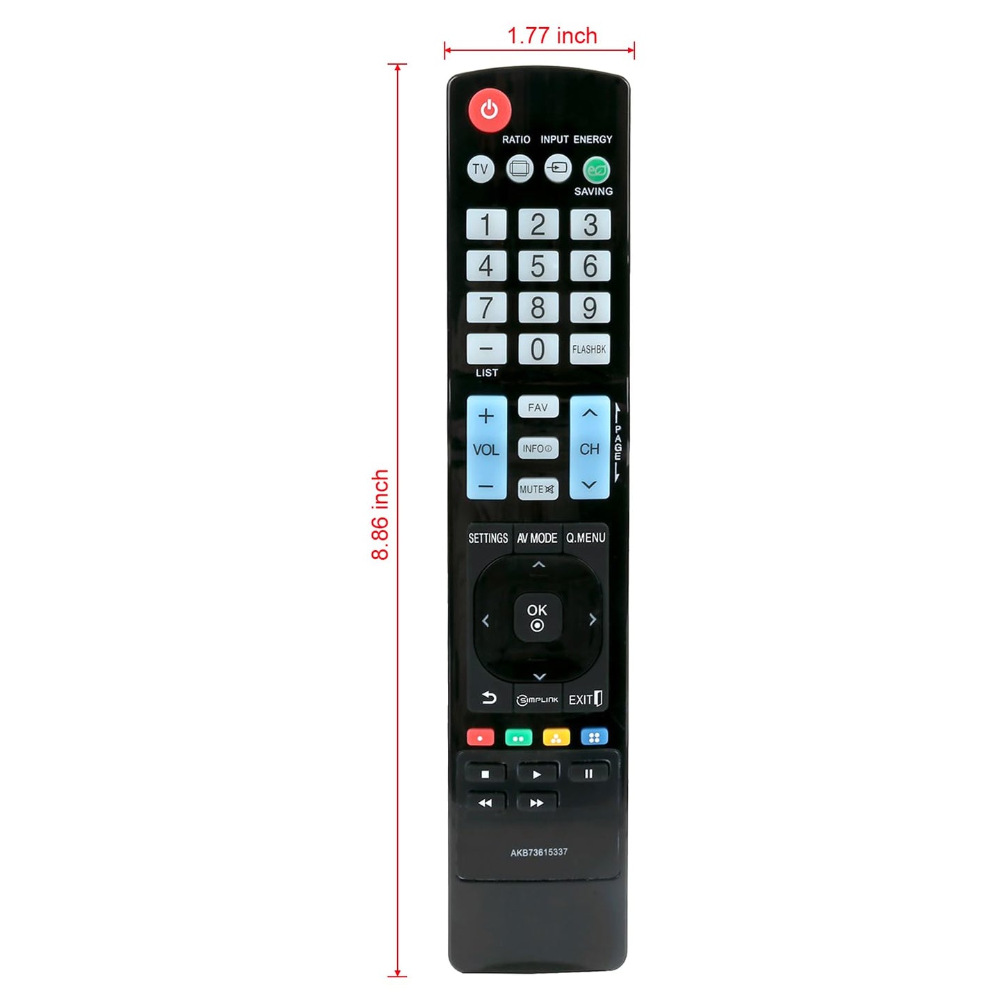 New AKB73615337 Replace Remote for LG Plasma TV 42PA4900 50PA4500 50PA450C 50PA4510 50PA4900 50PA5500 50PA550C 50PA6500 50PA6500UA 50PA6500-UA