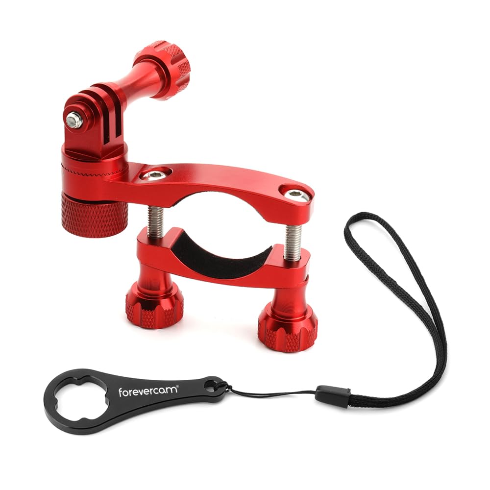 Forevercam Bike Handlebar Mount for Gopro Hero 13 12 11 10 9 8 DJI Osmo Insta360 AKASO and Other Action Camera Aluminum Bike/Motorcycle Mount
