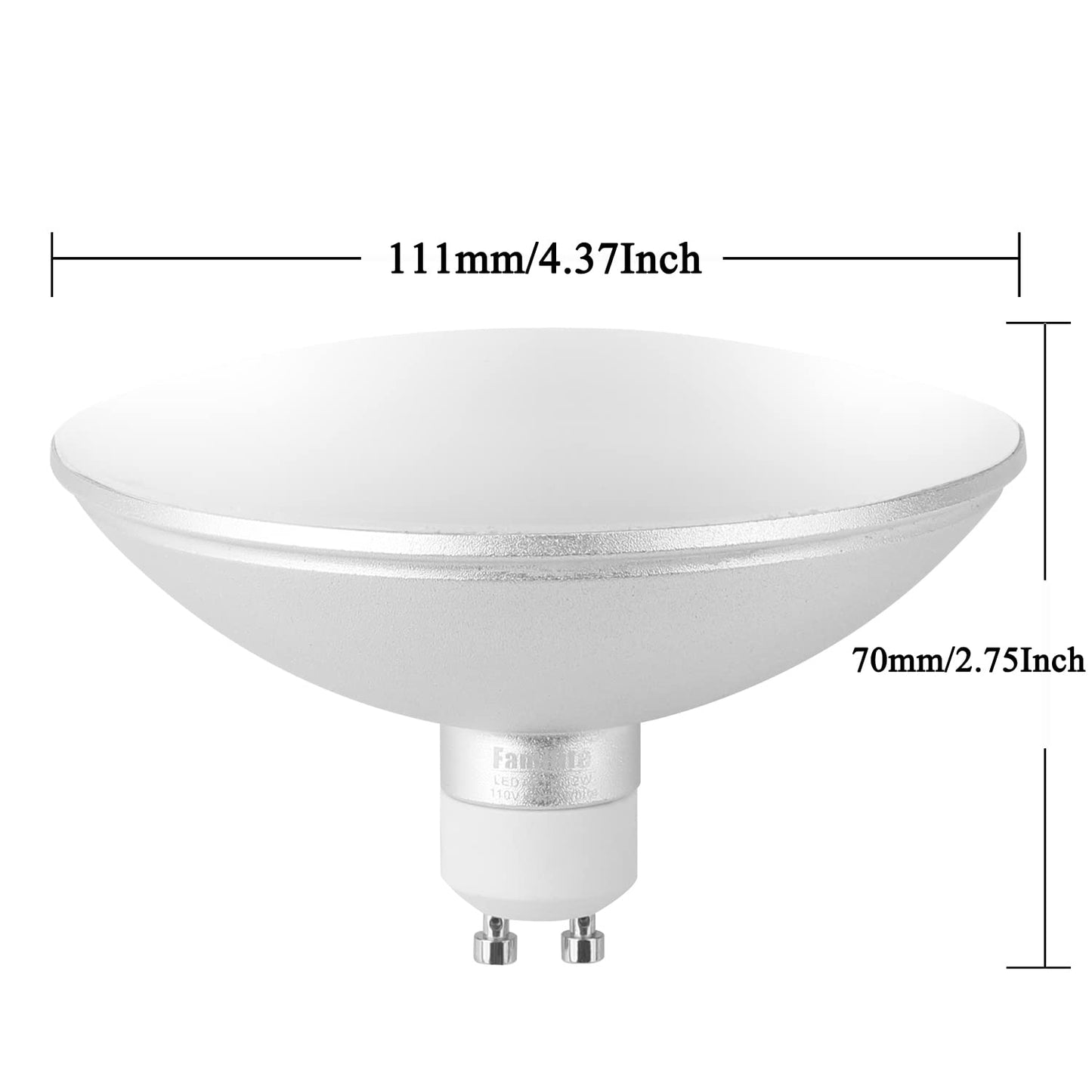 Familite GU10 Based AR111/FR111 LED Bulb, 12W 1200LM GU10 Flood Light Bulb 100W Halogen Raplacement, PAR36 Reflector Bulb for Down Light Track Light