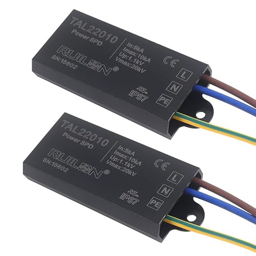 GBAYSA LED Surge Protective Device, 2 Pcs Power Surge Protector for Lightning Protection, Surge Arrester for Indoor and Outdoor Lighting(110-277 VAC)
