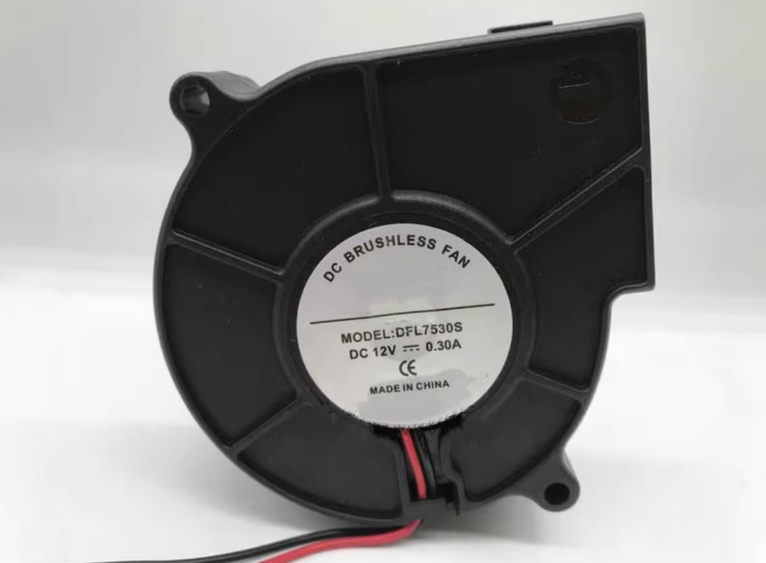 DFL7530S DC 12V 0.30A 7cm 2-Wire Cooling Fan