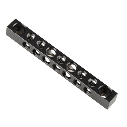 CAMVATE Cheese Bar with 1/4" Screw Holes for Monitor Mount Extend DIY Accessories (M4 Screw Hole,75mm Center Distance) - 1421 Black
