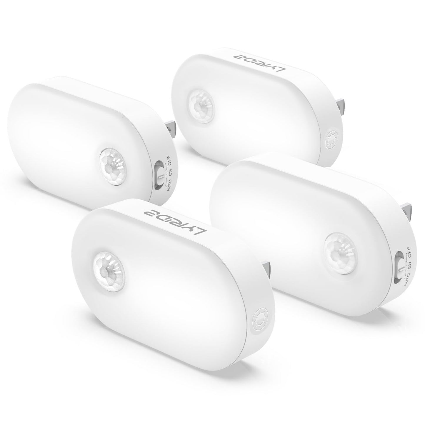 Lyridz 120LM Ultra Bright Plug-in Motion Sensor Night Light, Stepless Dimmable LED Nightlight, Always-On and Auto-Off, for Hallway, Stairs, Bathroom