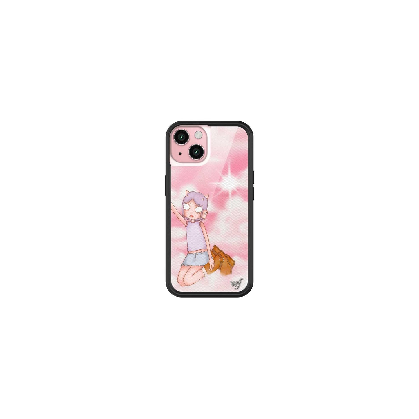 Wildflower Cases - Compatible with iPhone 15 | Protective Black Bumper, 6.5ft Drop Test Certified, Women Owned Small Business | White, Patriotic, Red