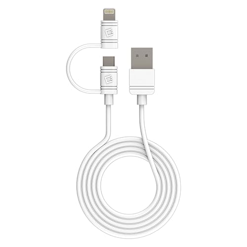 Cellet iPhone Charger Cable, iPhone Charging Cord with Micro-USB Connector Combo Compatible to iPhone 13 Pro Max Mini 12 Pro Max Mini 11 iPad Pro…