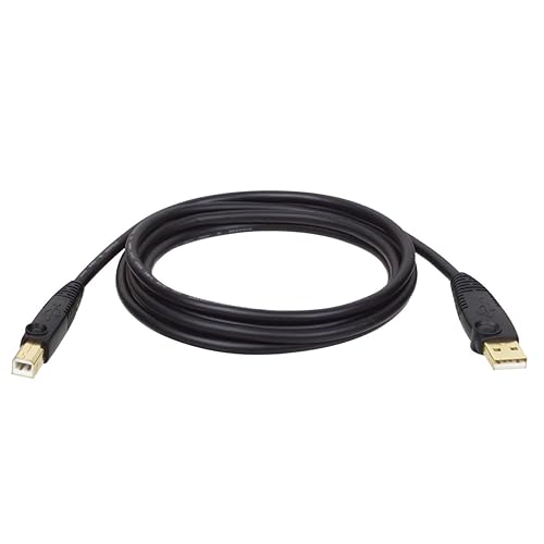 Tripp Lite USB 2.0 High-Speed Cable, Type-A to Type-B (M/M), 10-ft. (U022-010) , Black