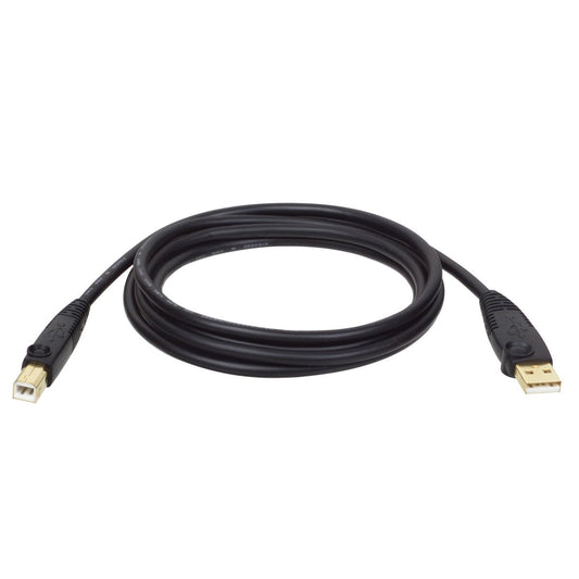 Tripp Lite USB 2.0 High-Speed Cable, Type-A to Type-B (M/M), 10-ft. (U022-010) , Black