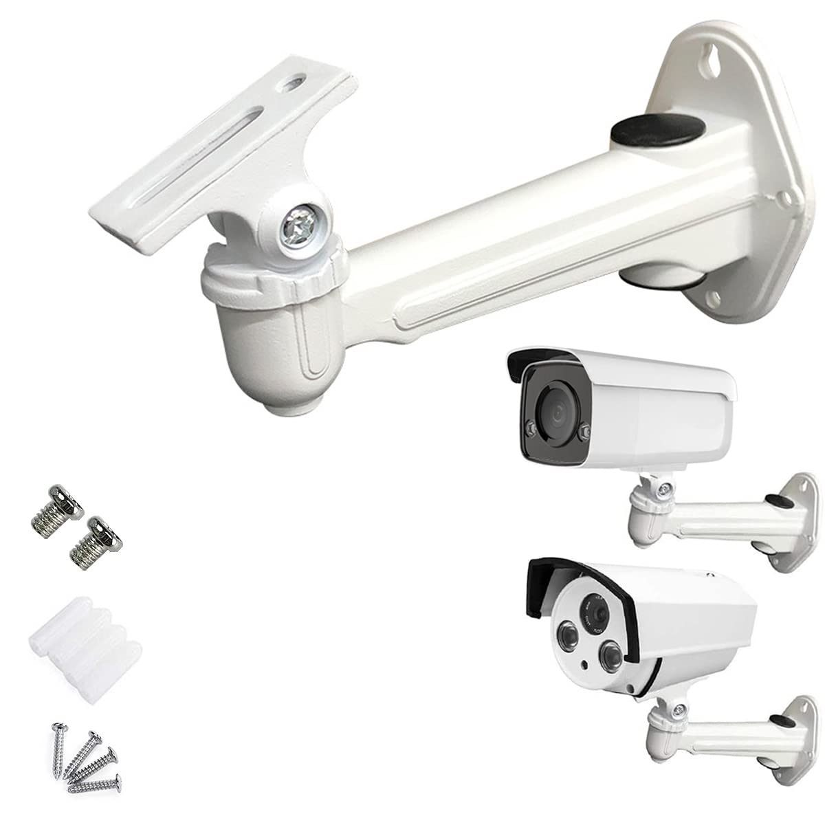 PUYREEINN Universal CCTV Security Camera Mount, IP Camera Mounting Brackets, Aluminum Alloy Indoor/Outdoor Wall Ceiling Mount Holder Stand Monitor