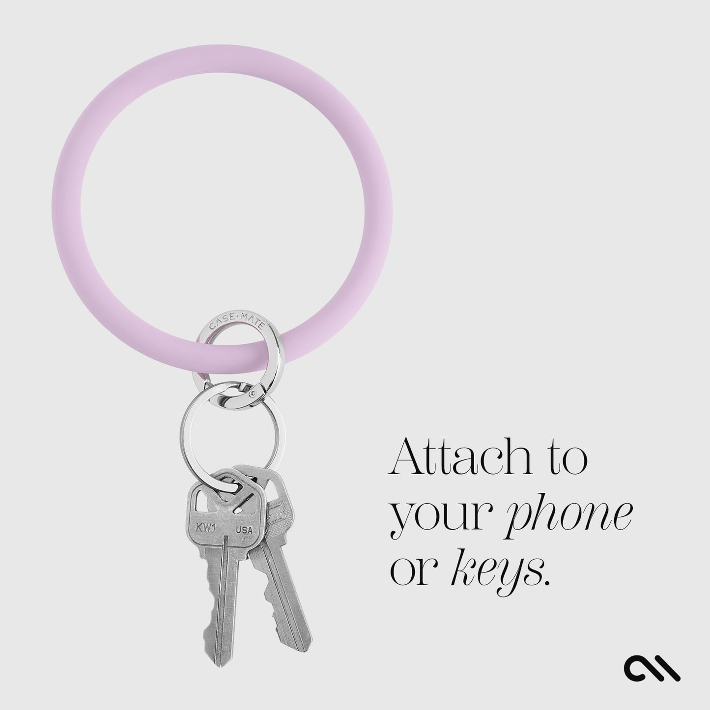 Case-Mate Phone Charm Bangle Bracelet - Detachable Wristlet Keychain for Women - Hands-Free iPhone Wrist Strap with Tether Tab - Key Ring Bracelet