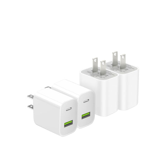 4 Pack USB C Charger Block, Dual Port Type C Wall Charger Fast Charging 20W Power Adapter Cube for iPhone 14/14 Pro/14 Pro Max/14 Plus/13/12/11