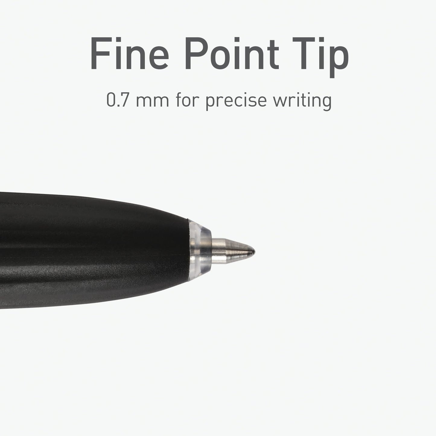 Pentonic G-RT Retractable Gel Pens, 10 Count, Black Ink, 0.7 mm Fine Point, Smooth Writing For Journaling, Note Taking, Office & School (1002363)