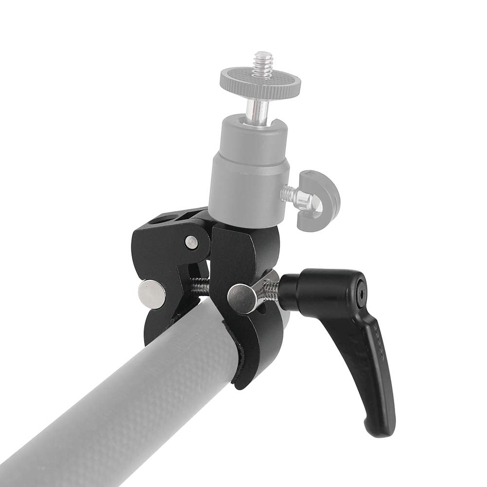 Kayulin Super Crab Clamp with 1/4"-20 & 3/8"-16 Thread Hole for Camera Flash Light